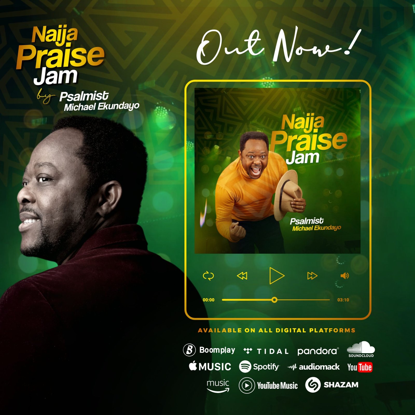 Psalmist Michael Ekundayo Premieres Official Music Video for His Praise Medley titled NAIJA PRAISE JAM